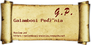 Galambosi Peónia névjegykártya